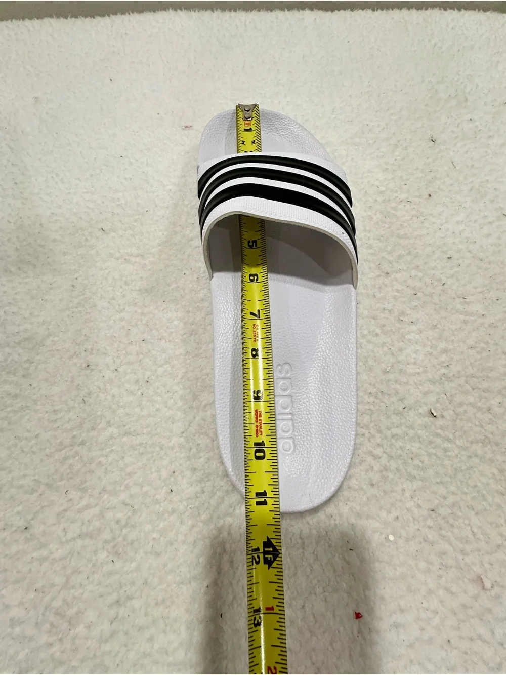 White Adidas Slides